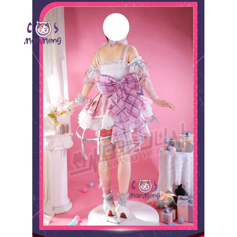 Anime Cosplay Lolita - 秋山美月アミア mzk アニメ PJSK コスプレ衣装女の子甘いピンクロリータドレス手袋アクセサリー小道具ハロウィンクリスマスギフト