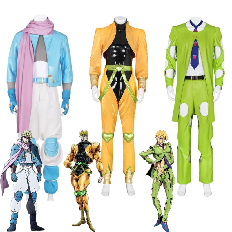 Cosplay Anime Jojo - ジョジョの奇妙な冒険 ジャイロ・シーザー ブランド・フーゴル ジョルノ コスプレ衣装 メンズ