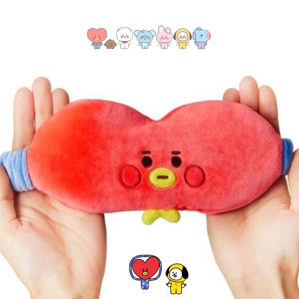 Anime Cosplay With Mask - BT21漫画のかわいいぬいぐるみアイマスク カワイイ 男女兼用 旅行 オフィス 昼寝