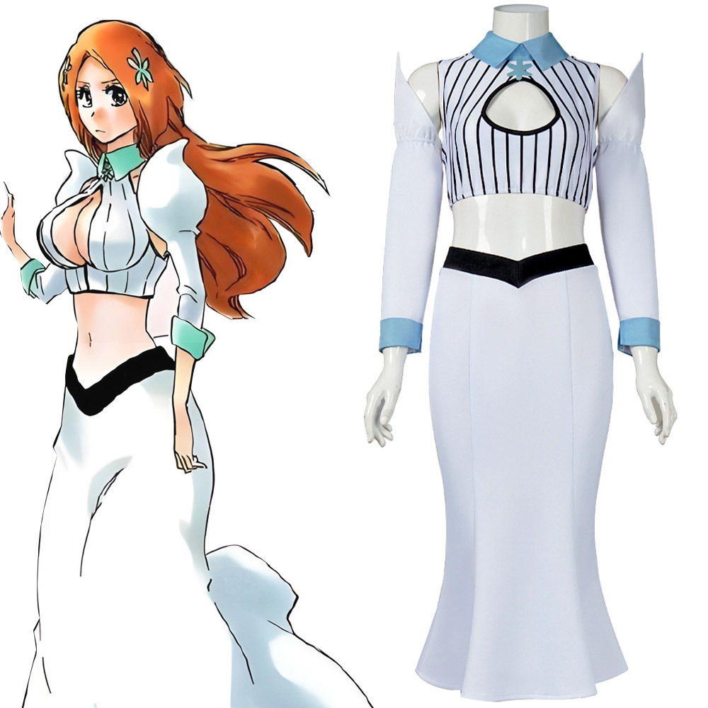 Anime Cosplay Bleach - ブリーチ井上織姫コスプレ衣装制服フルセットアニメハロウィンカーニバル衣装女性用