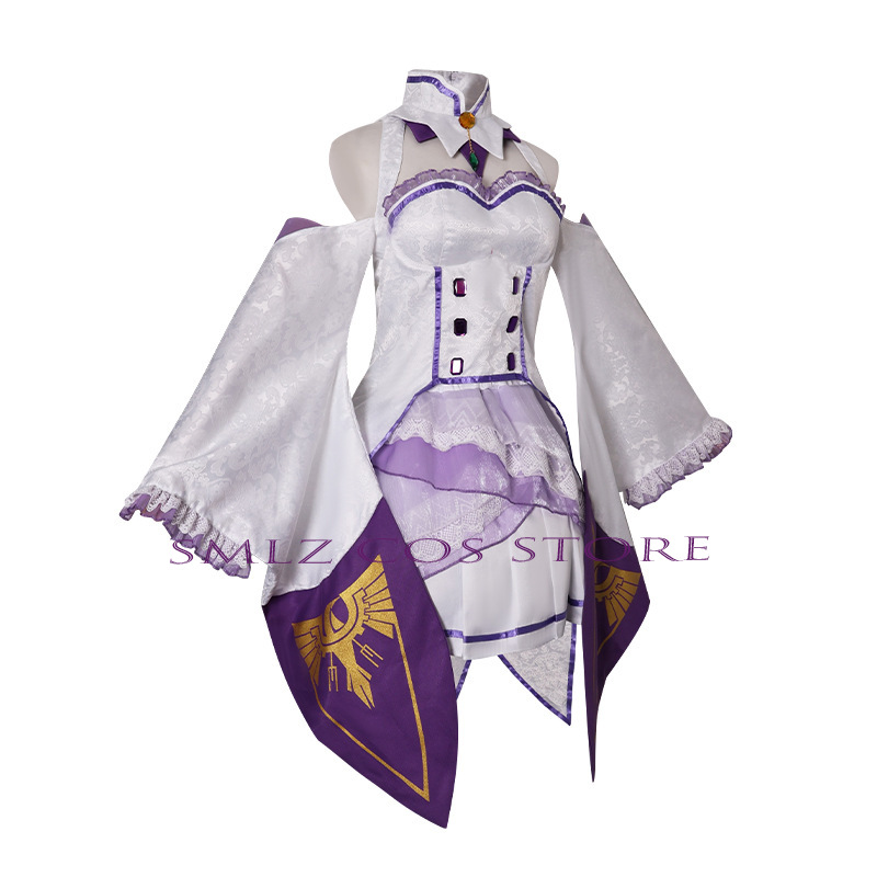 エミリアコスプレアニメ再ゼロカラハジメル異世界生活衣装白制服 - Cosplay Anime Top のレビューと価格