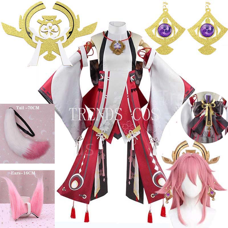 Yae miko-コスプレ衣装ウィッグ,ウィッグコスプレセッ - Violet Evergarden Dress のレビューと価格