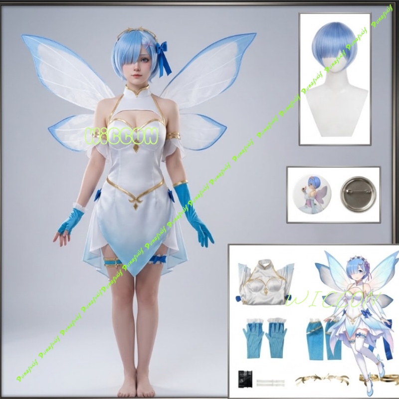 Re:ゼロから始める異世界生活 レム 花の妖精 コスプレセッ - Anime Cosplay Rem のレビューと価格