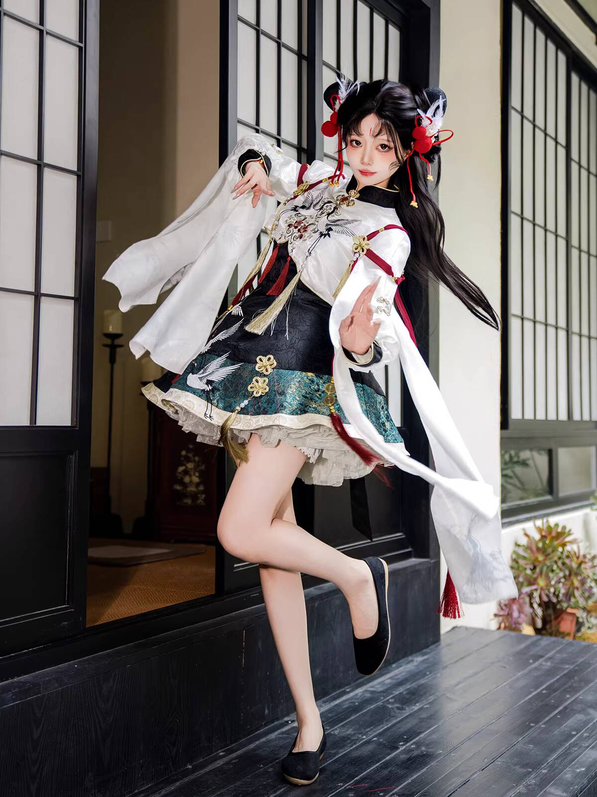 中国の漢服スタイルの鶴仙子風中国風ロリータ漢服要素新しい中国 - Anime Cosplay Lolita のレビューと価格