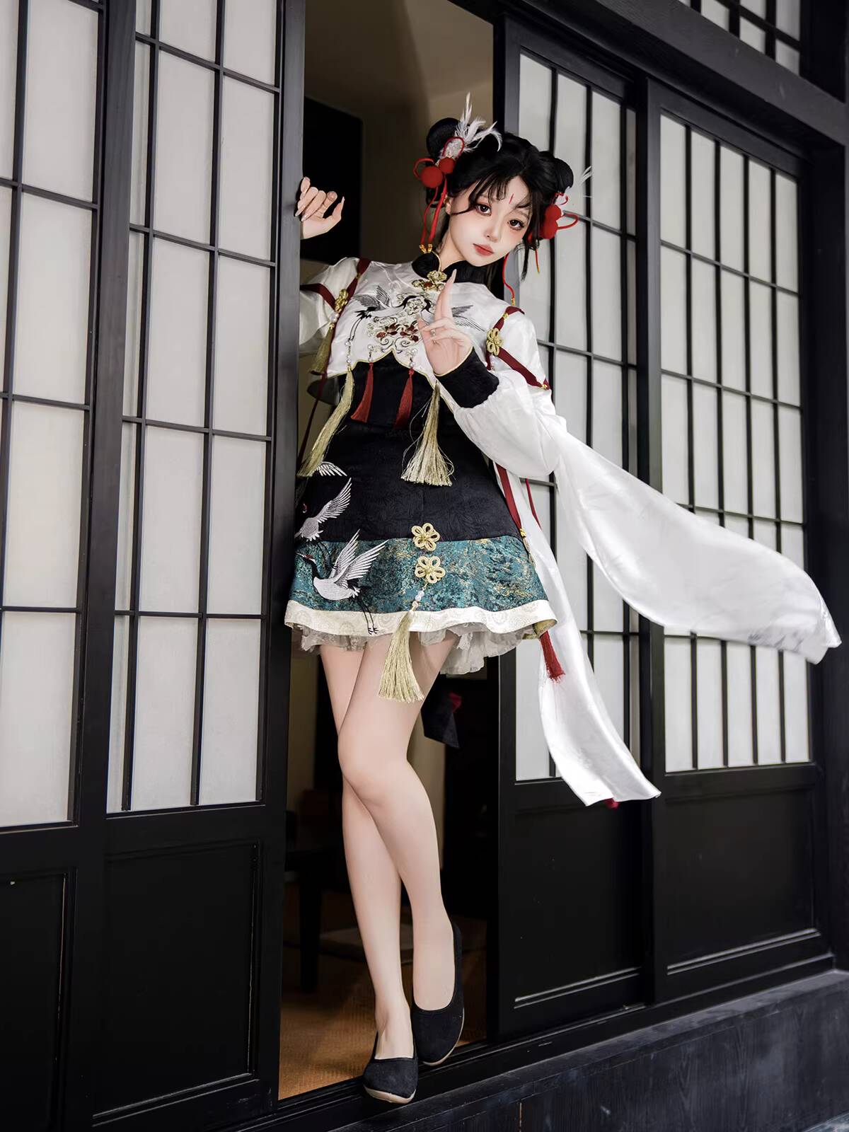 中国の漢服スタイルの鶴仙子風中国風ロリータ漢服要素新しい中国 - Anime Cosplay Lolita のレビューと価格