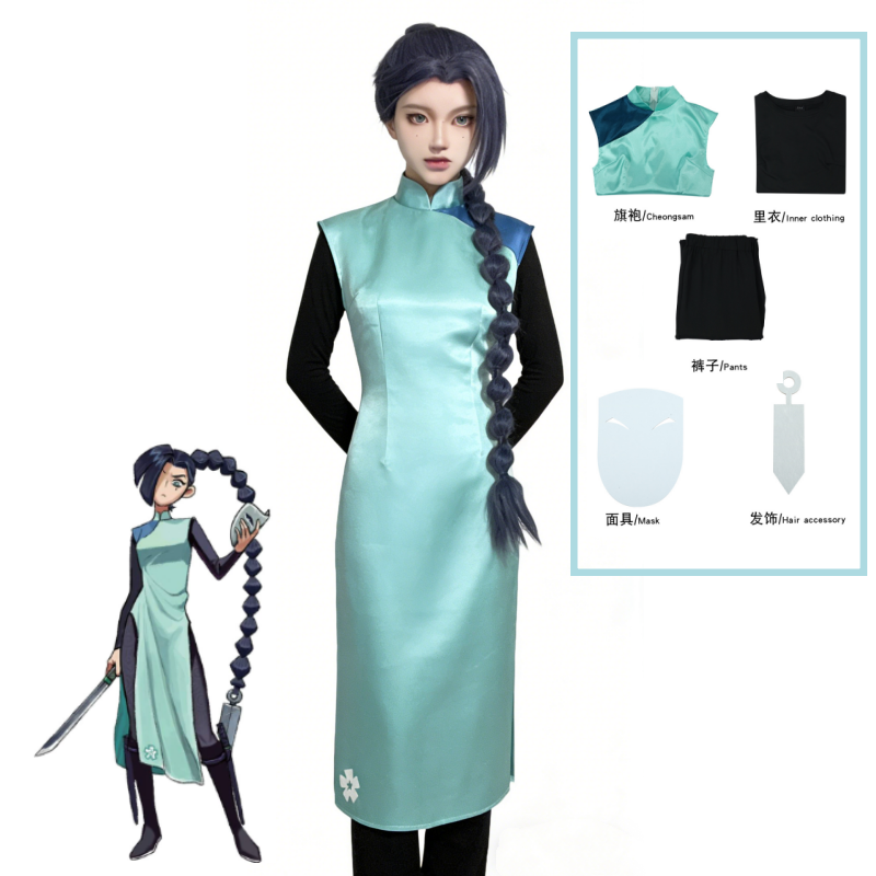アニメアサシンセブンシザーセブンサーティーンコスプレ衣装ウィ - Anime Cosplay With Mask のレビューと価格