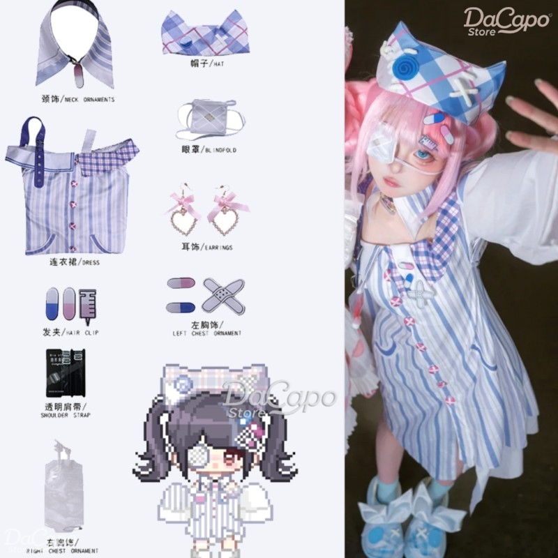 ゲームインフィニティニッキコスプレ衣装ウィッグ風変わりなアイ - Anime Cosplay Outfit Ideas のレビューと価格