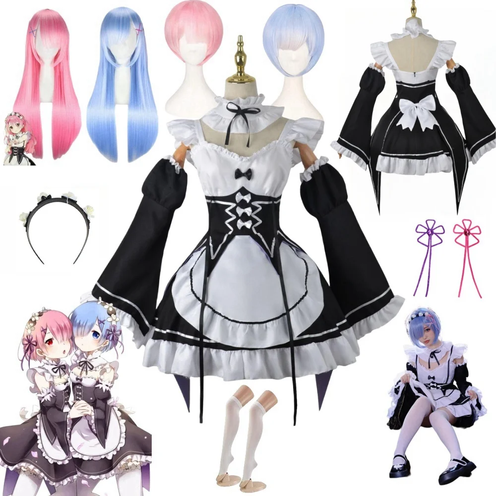 アニメラムレムメイドコスプレ再ゼロから始める異世界生活衣装女 - Anime Cosplay Rem のレビューと価格