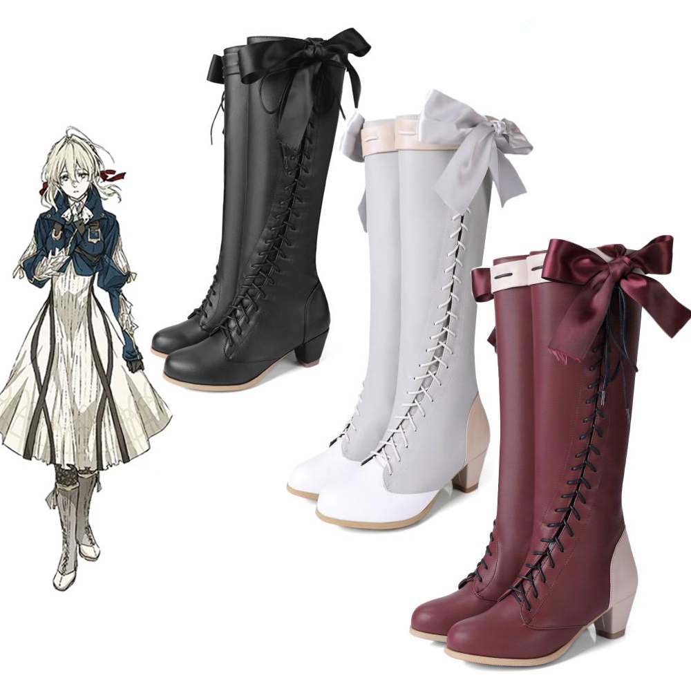 ヴァイオレットエヴァーガーデンアニメキャラクター靴コスプレ靴 - Violet Evergarden Dress のレビューと価格
