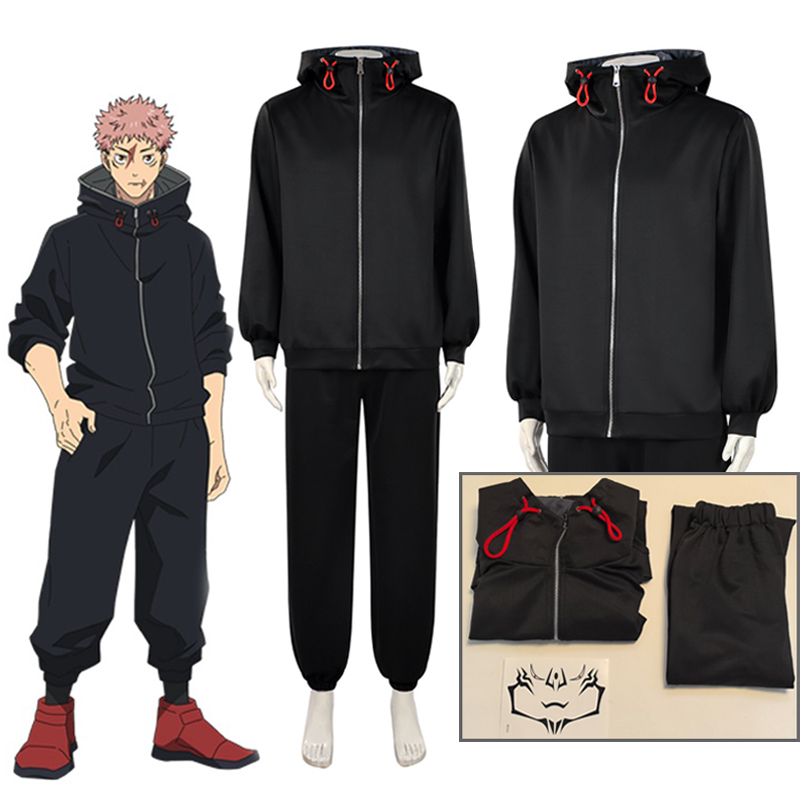 呪術廻戦 虎杖悠仁 コスプレ衣装セット ウィッグ付き ブラッ - Anime Cosplay Jujutsu Kaisen のレビューと価格