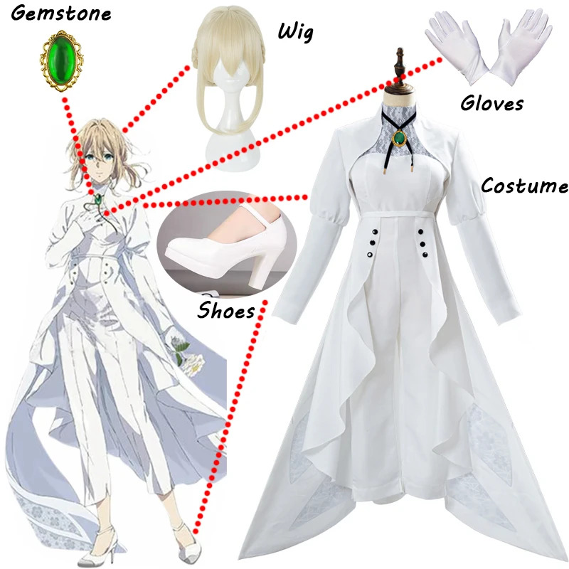 アニメヴァイオレット・エヴァーガーデンコスプレ永遠と自動記憶 - Violet Evergarden Dress のレビューと価格