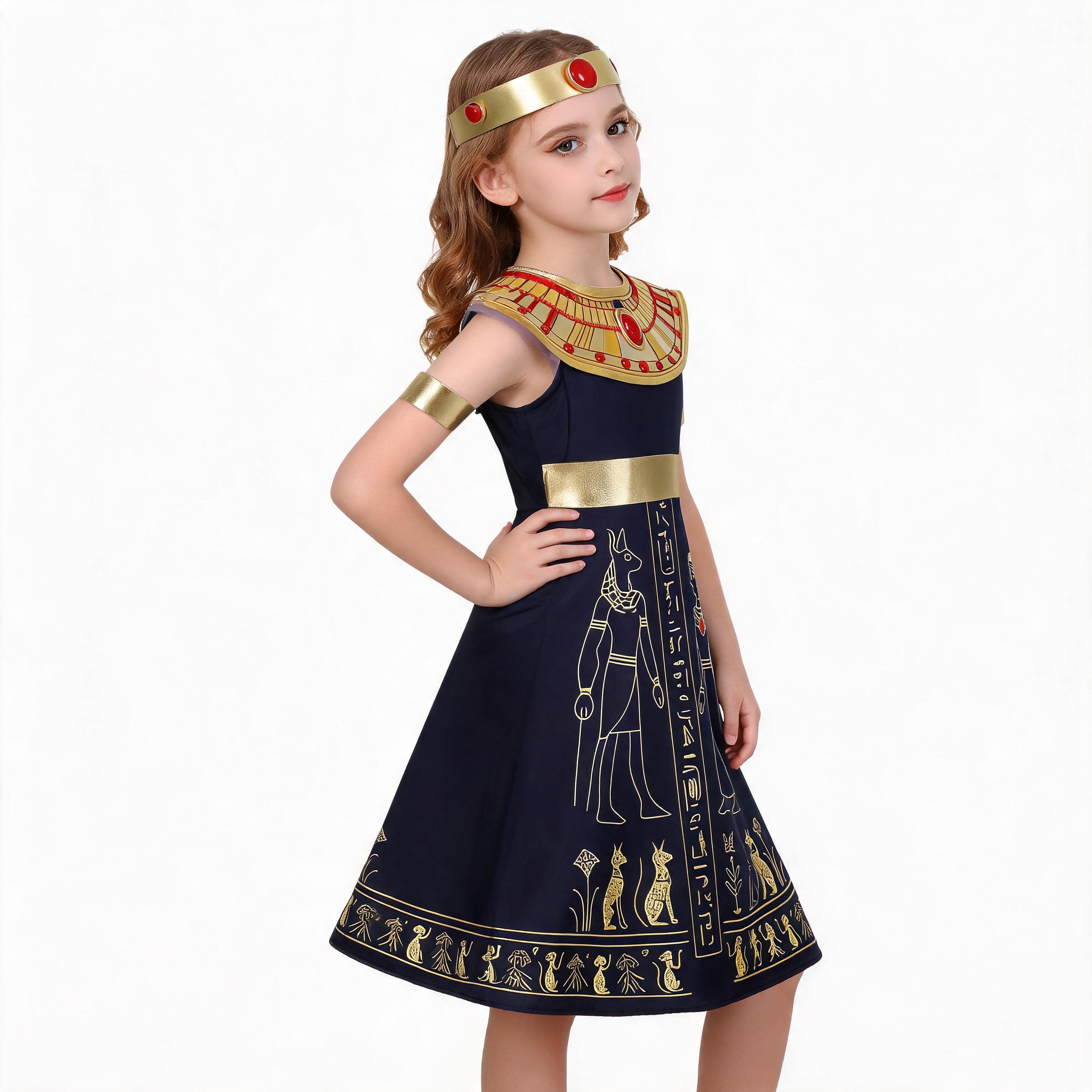 エジプトのクレオパトラコスチューム 子供用 女の子 古代エジ - Egypt Cosplay Anime のレビューと価格
