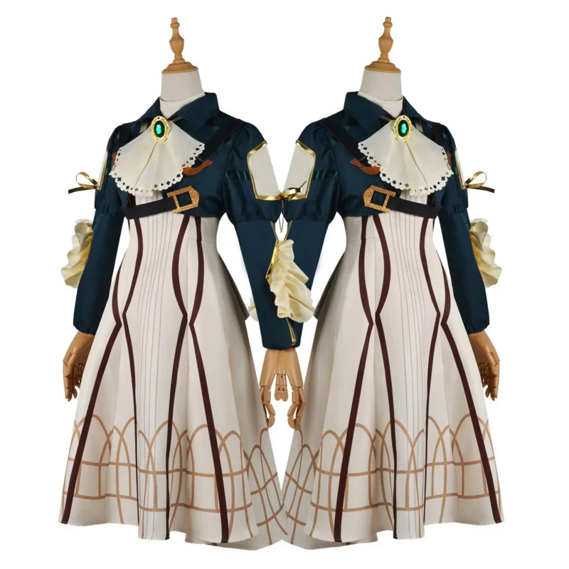 アニメコスプレヴァイオレットエヴァーガーデンコスチューム女性 - Violet Evergarden Dress のレビューと価格